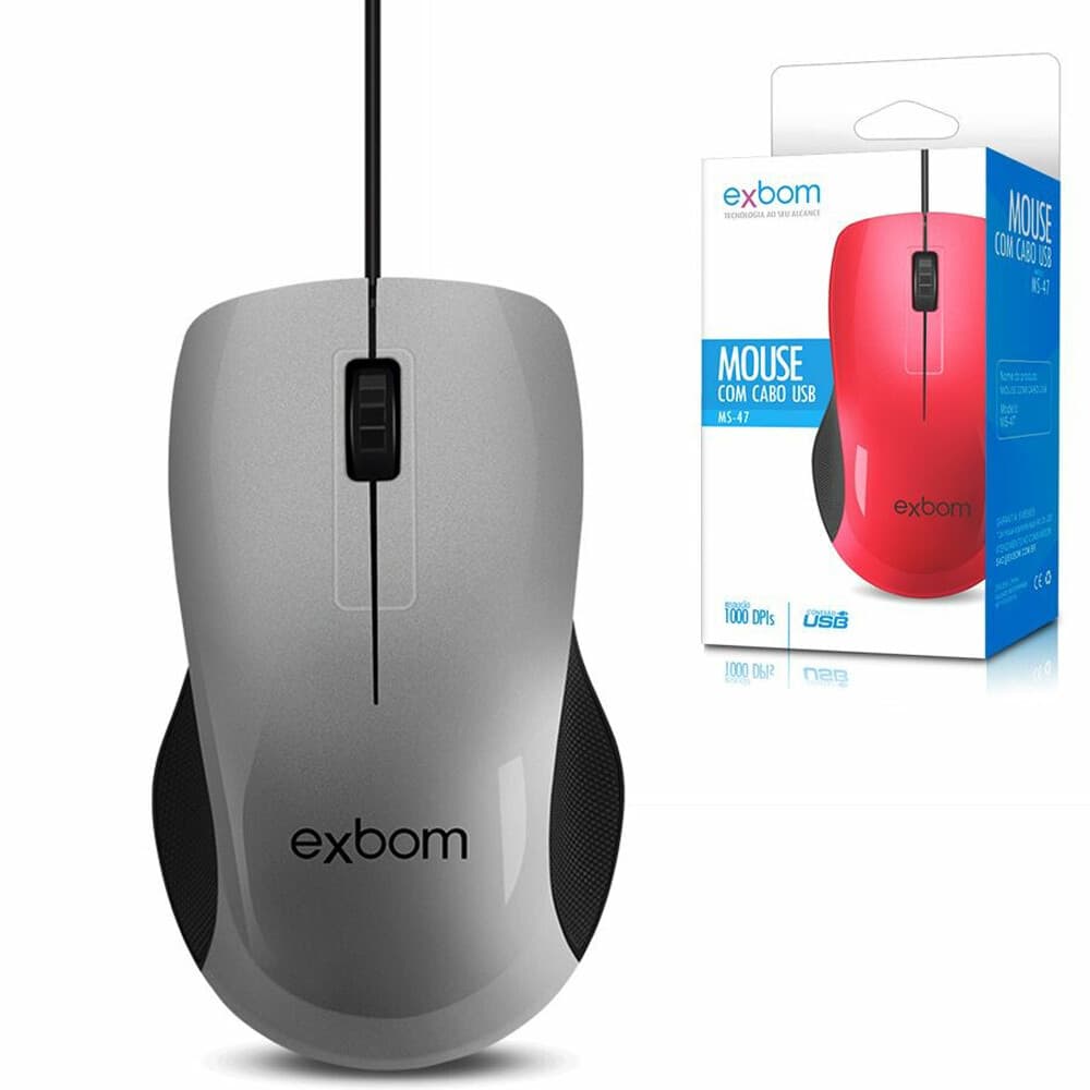 Mouse Óptico Exbom MS-47 USB 1000 DPI - Imagem 4