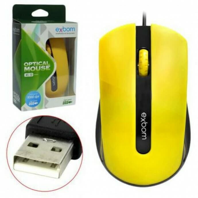 Mouse Óptico USB Exbom MS-50 Colorido 1000 DPI - Imagem 2