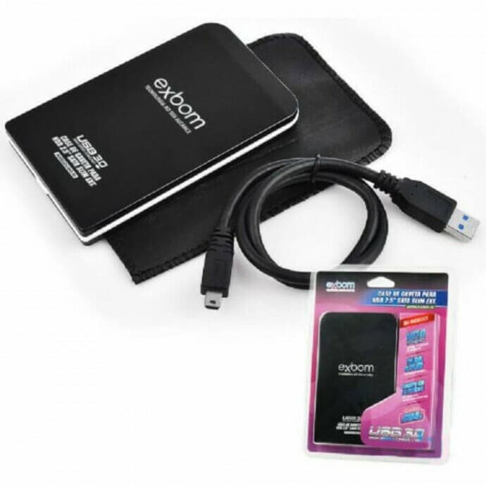 Case Gaveta para HD Externo 2.5 SATA USB 3.0 Exbom CGHD-30 - Imagem 1