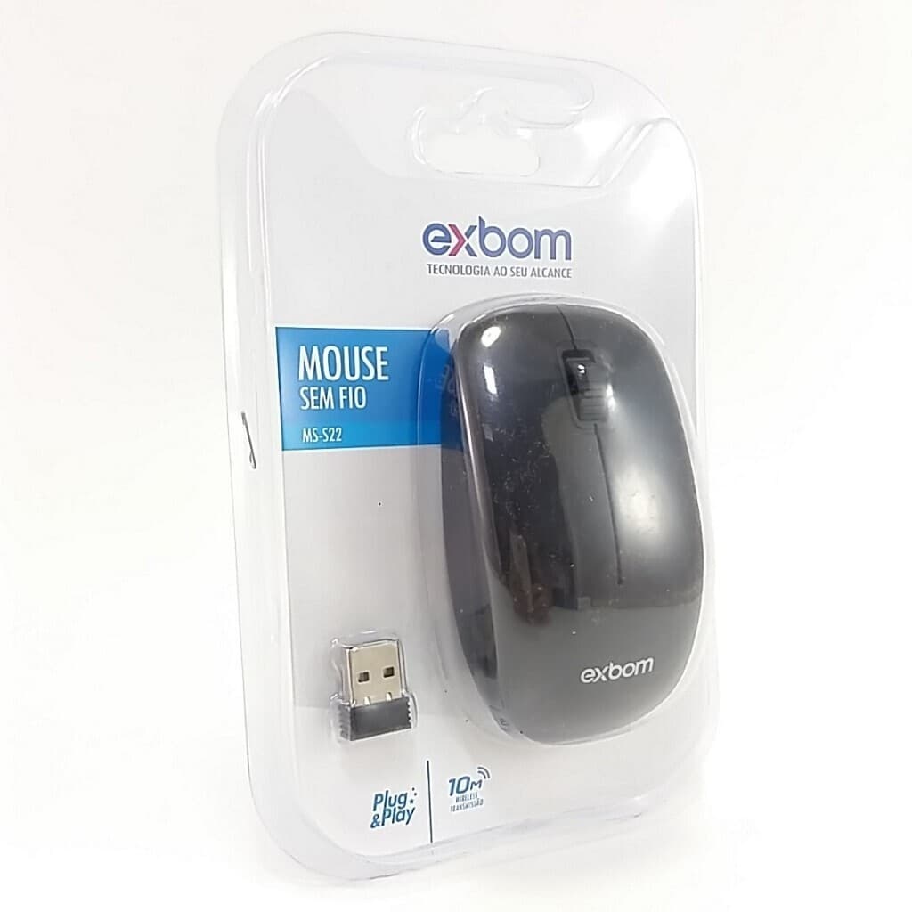 Mouse Sem Fio Exbom MS-S22 2.4GHz Preto - Imagem 2
