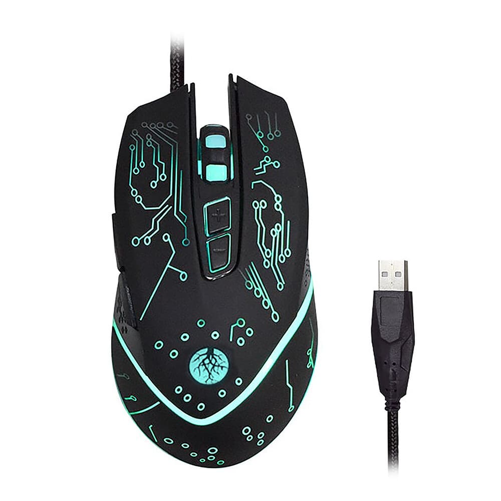Mouse Gamer Weibe WB-915 USB Com Fio Iluminação LED RGB 6D - Imagem 1
