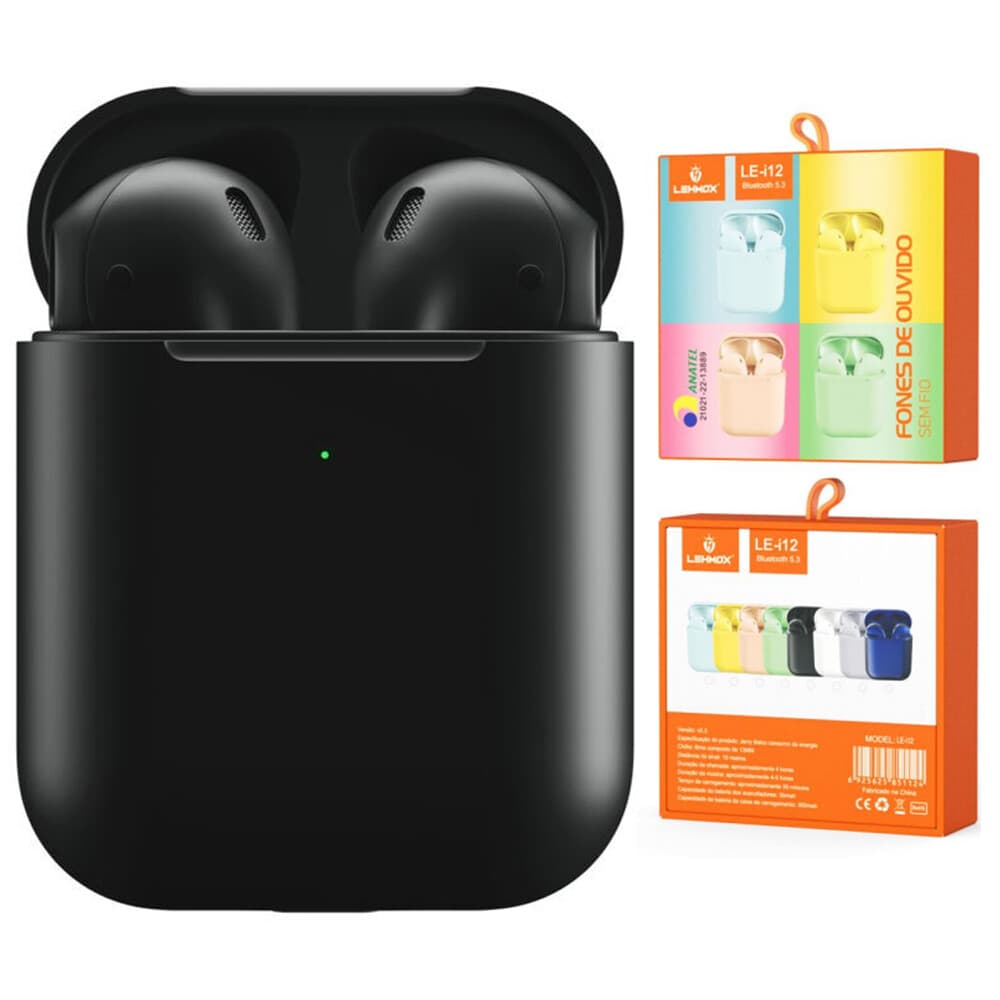 Fone de Ouvido Bluetooth TWS LEHMOX LE-I12 Colorido - Imagem 1