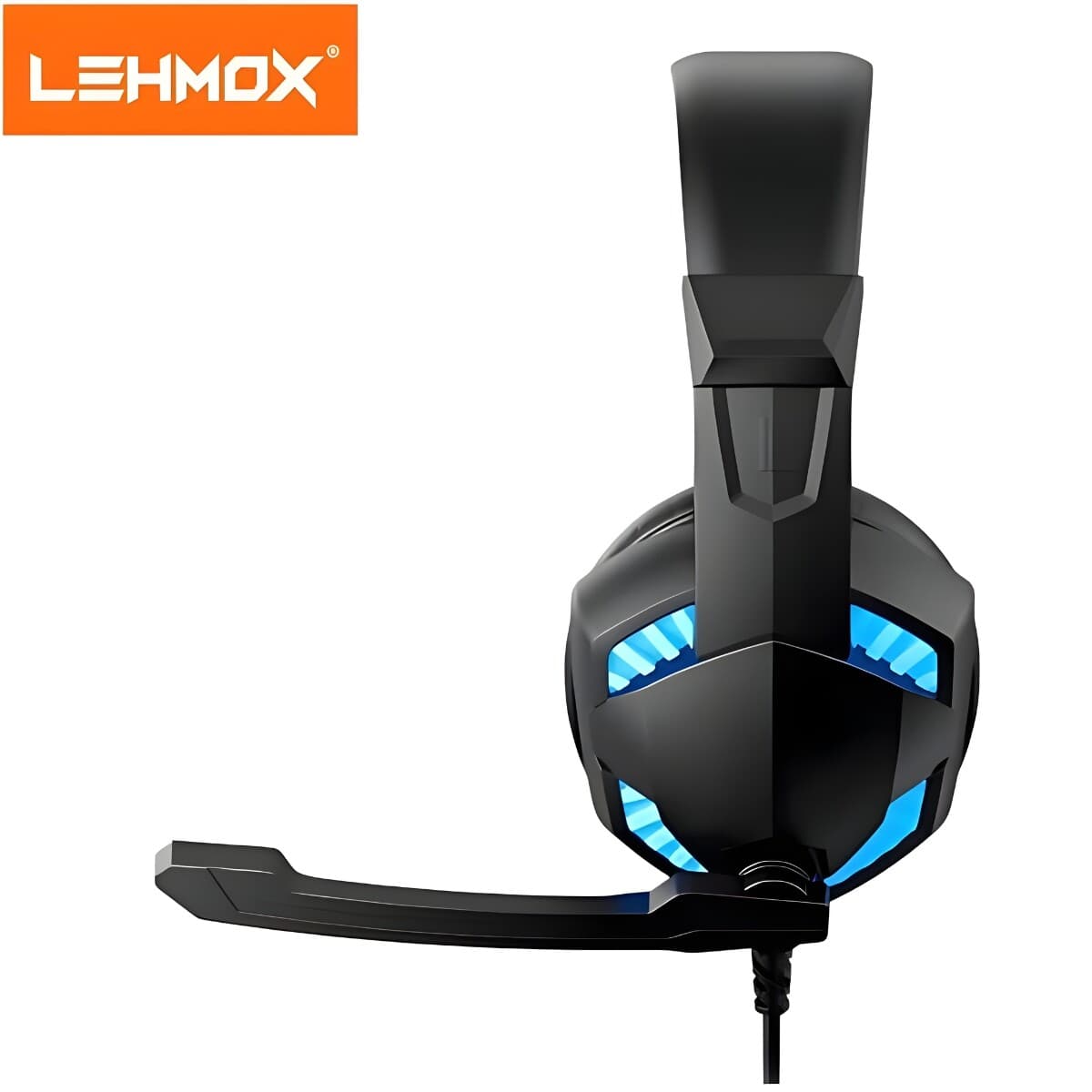 Fone De Ouvido Headset Gamer Lehmox LED Azul com Microfone para PC e Consoles - Imagem 1