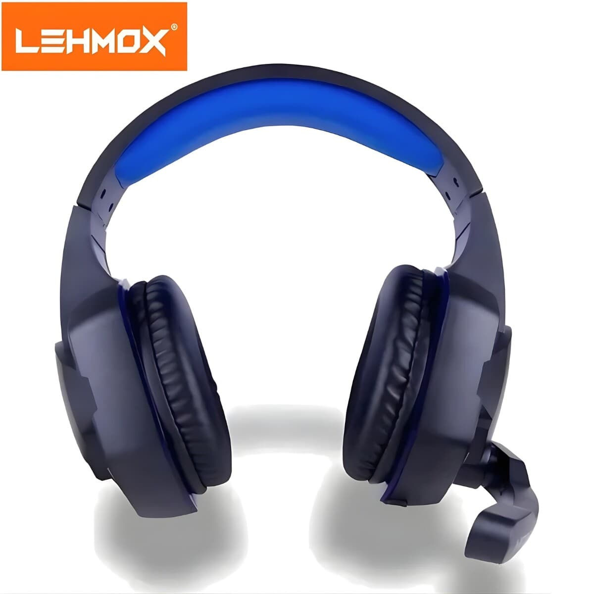 Fone De Ouvido Headset Gamer Lehmox LED Azul com Microfone para PC e Consoles - Imagem 2