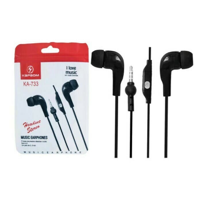 Fone de Ouvido com Microfone Karbom KA-733 P2 3.5mm Preto - Imagem 2