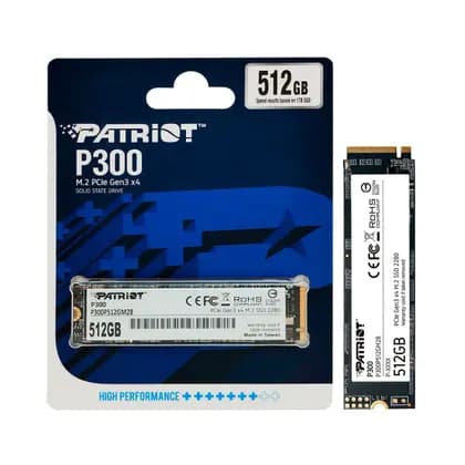 SSD 512GB Patriot P300 M.2 2280 PCIe Gen3 NVMe - Leitura 1700MB/s - Novo - Imagem 1