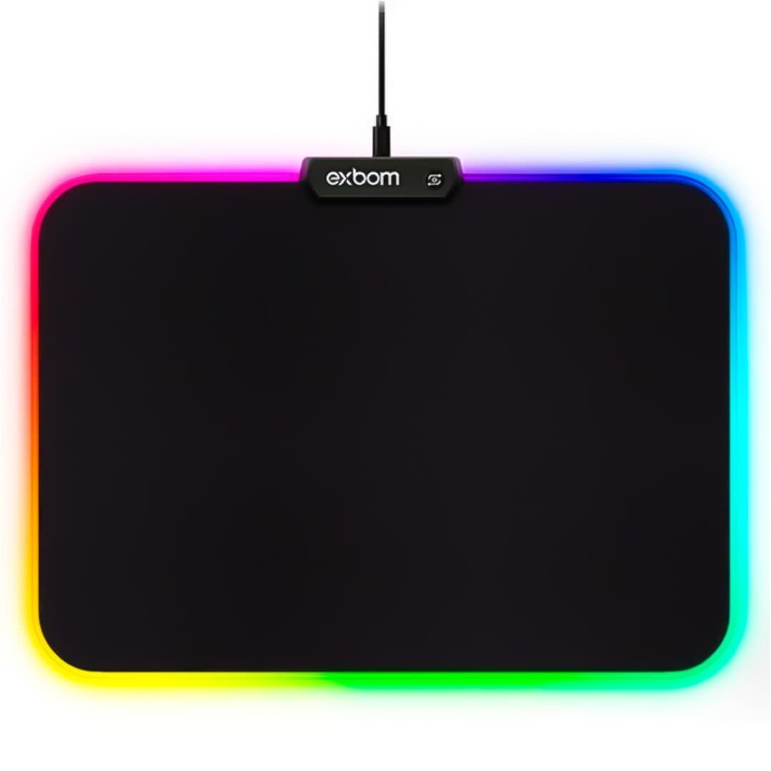 Mouse Pad Gamer EXBOM MP-LED2535 LED RGB 7 Cores 357x255x4mm - Imagem 1