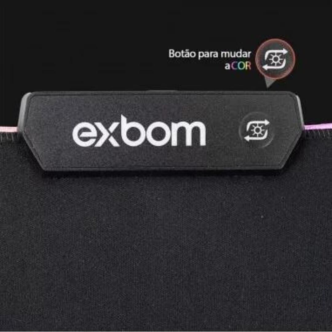 Mouse Pad Gamer EXBOM MP-LED2535 LED RGB 7 Cores 357x255x4mm - Imagem 3