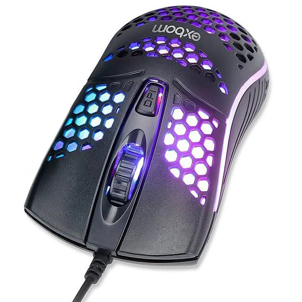 Mouse Gamer Óptico Ultraleve Exbom MS-C32 RGB Colmeia - Imagem 4